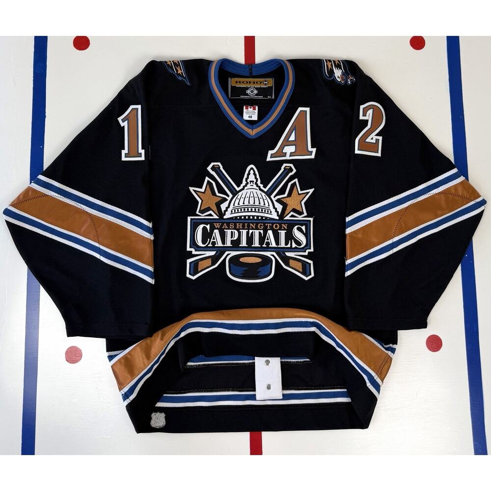 Washington Capitals Peter Bondra Vintage Authentic Building NHL Hockey Jersey 48